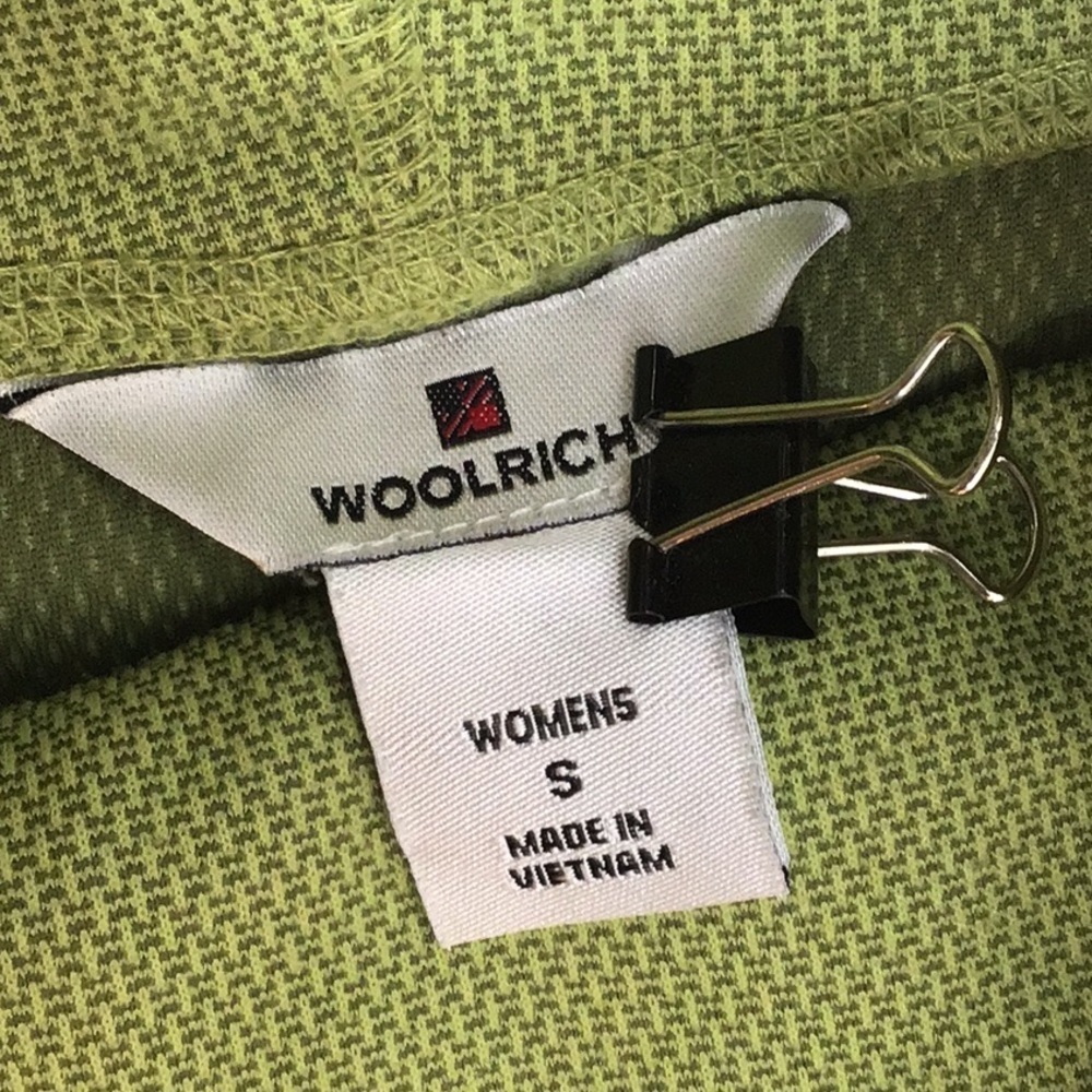 Woolrich women’s green athletic zip neck top S - Picture 8 of 10